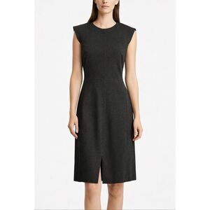 M.M.LaFleur Katie Dress Size 10 Charcoal Ponte Sleeveless Work Sheath